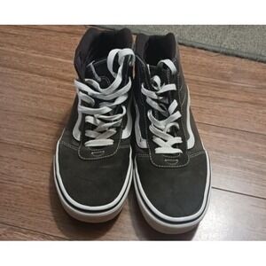Van's Mens7/Women Size 8.5  Off The Wall Vans black/Gray High Top Gently Worn